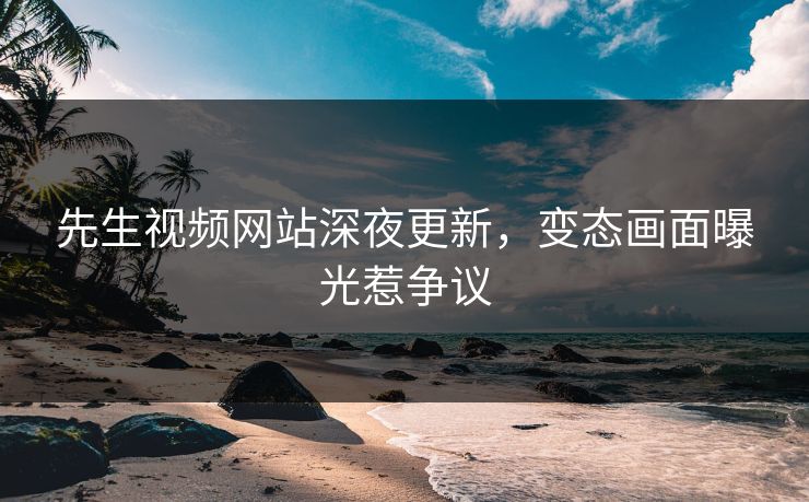 先生视频网站深夜更新，变态画面曝光惹争议