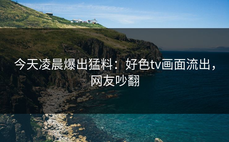 今天凌晨爆出猛料：好色tv画面流出，网友吵翻