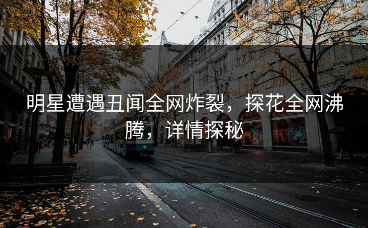 明星遭遇丑闻全网炸裂，探花全网沸腾，详情探秘