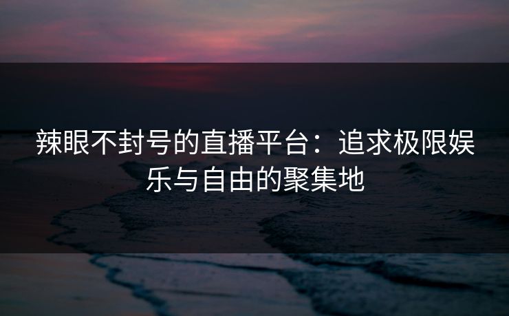 辣眼不封号的直播平台：追求极限娱乐与自由的聚集地