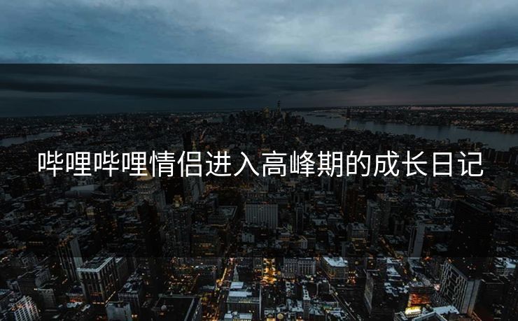 哔哩哔哩情侣进入高峰期的成长日记